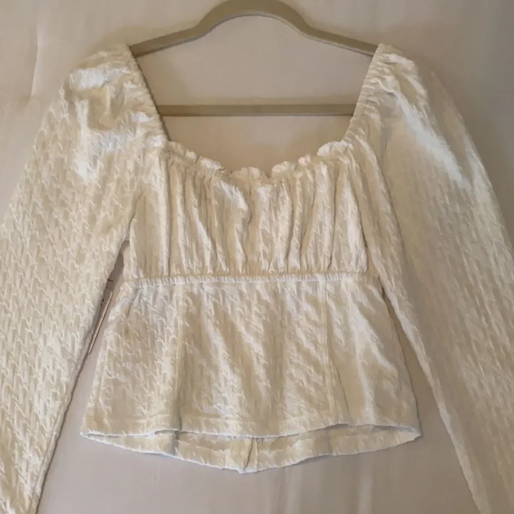 NWT Free People Ladybug Long Sleeve Top in White Size M